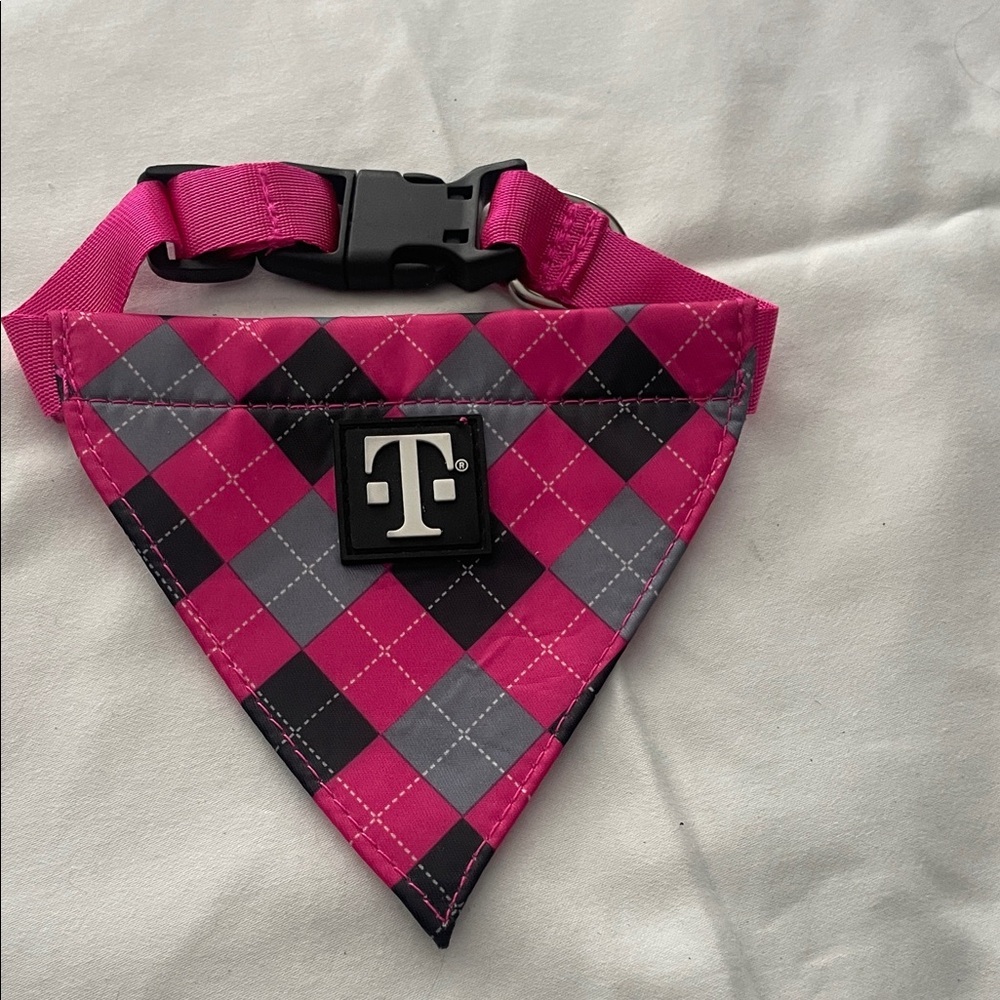 Pink and Black Checkered Doggie Bandana
